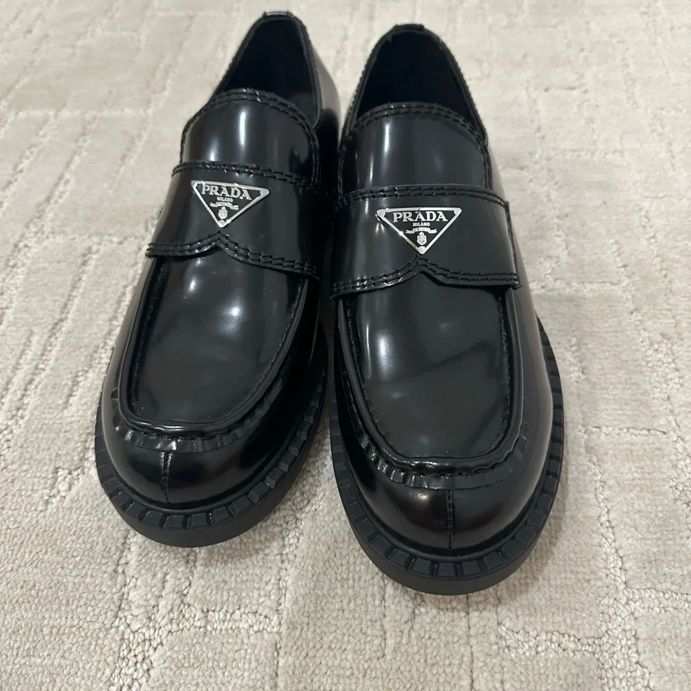 Prada Men's Black Slip-On Loafers - Picture 2 of 6